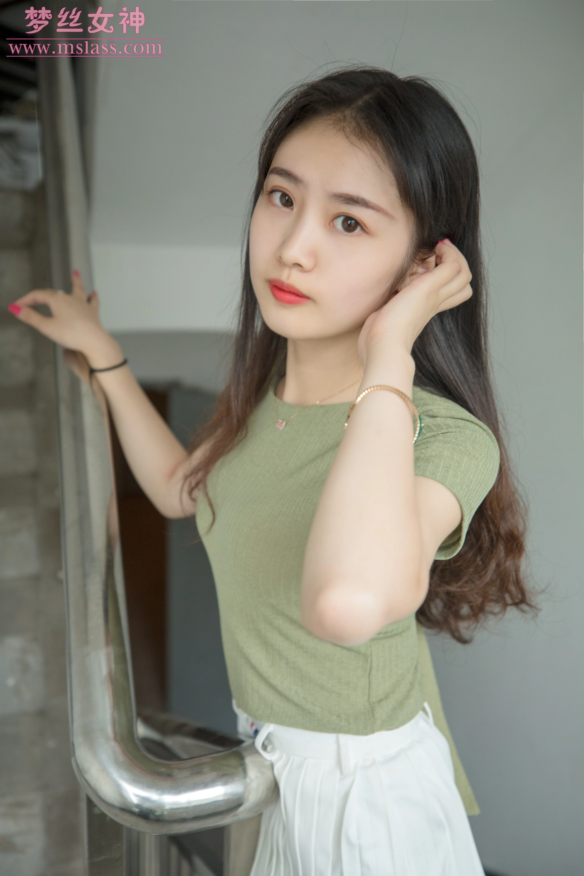 MSLASS梦丝女神 - 2019.06.20 NO.032 柳儿 侧颜太美的小姐姐 3
